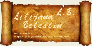 Lilijana Beleslin vizit kartica